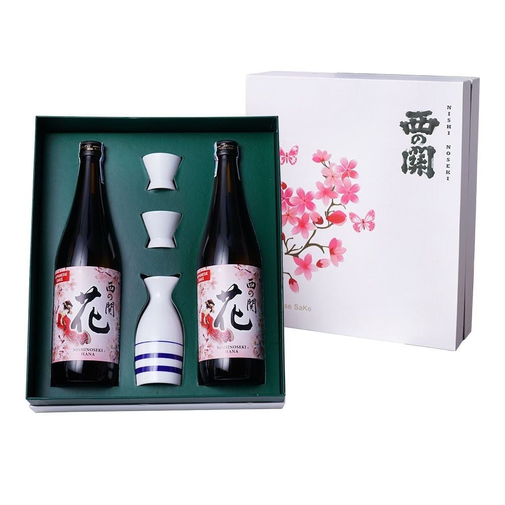 Hộp Quà Anh Đào Rượu Sake Nhật Bản Nishino Seki Hana