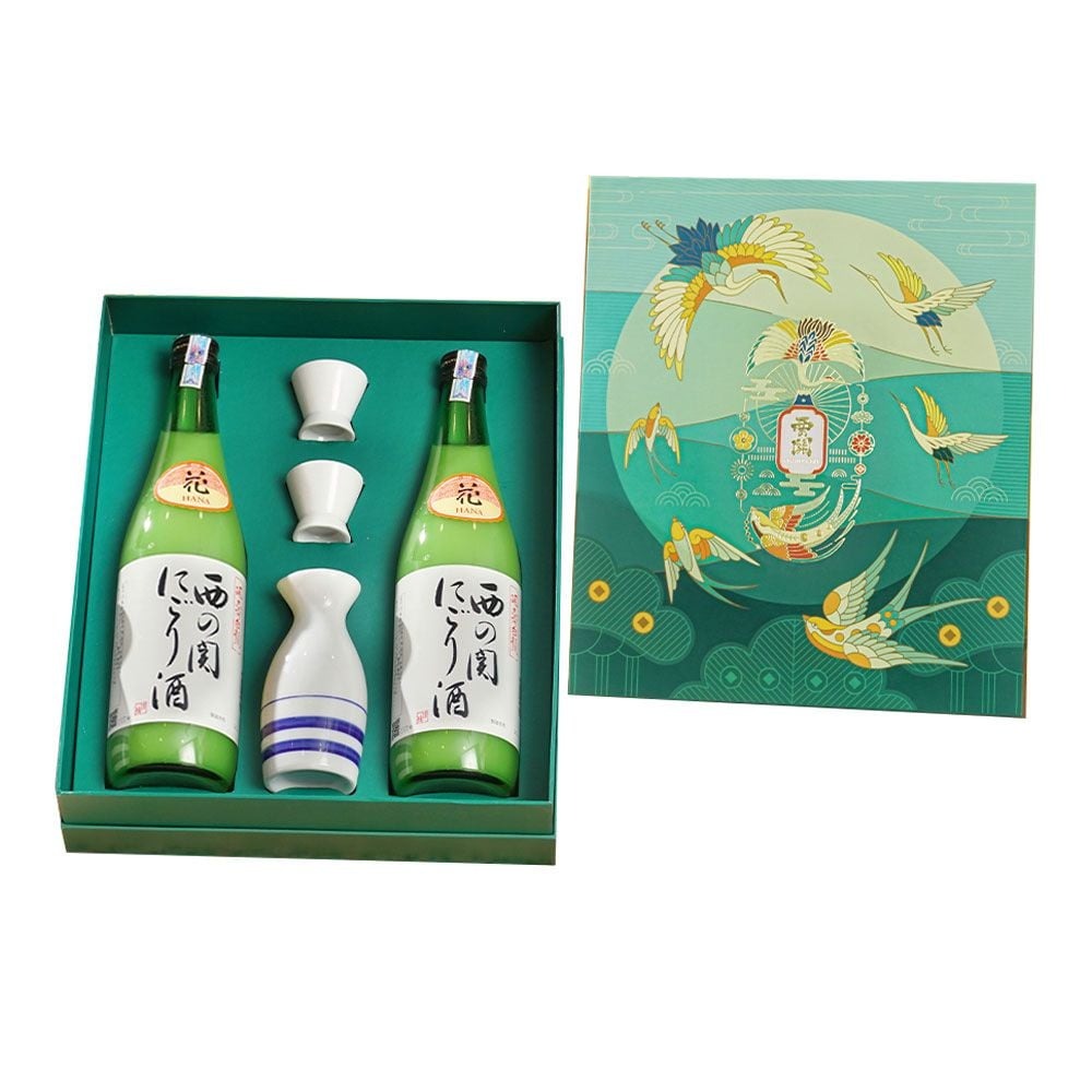 Hộp quà tết Việt Nhật Sake Nishinoseki Nigori Zake