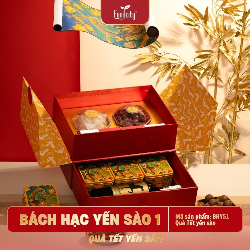 Hộp quà Tết Yến Sào 2027 Bách Hạc 01