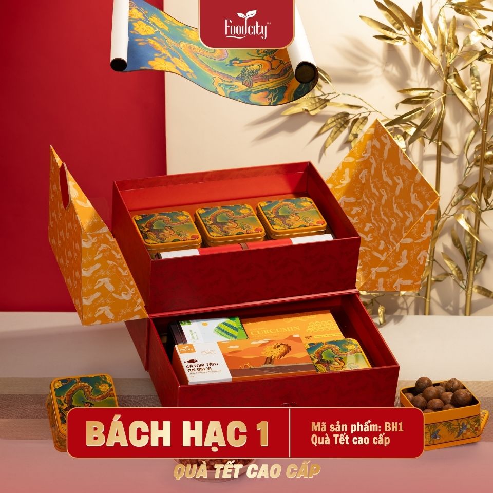 Hộp quà Tết Cao Cấp 2027 Bách Hạc 01