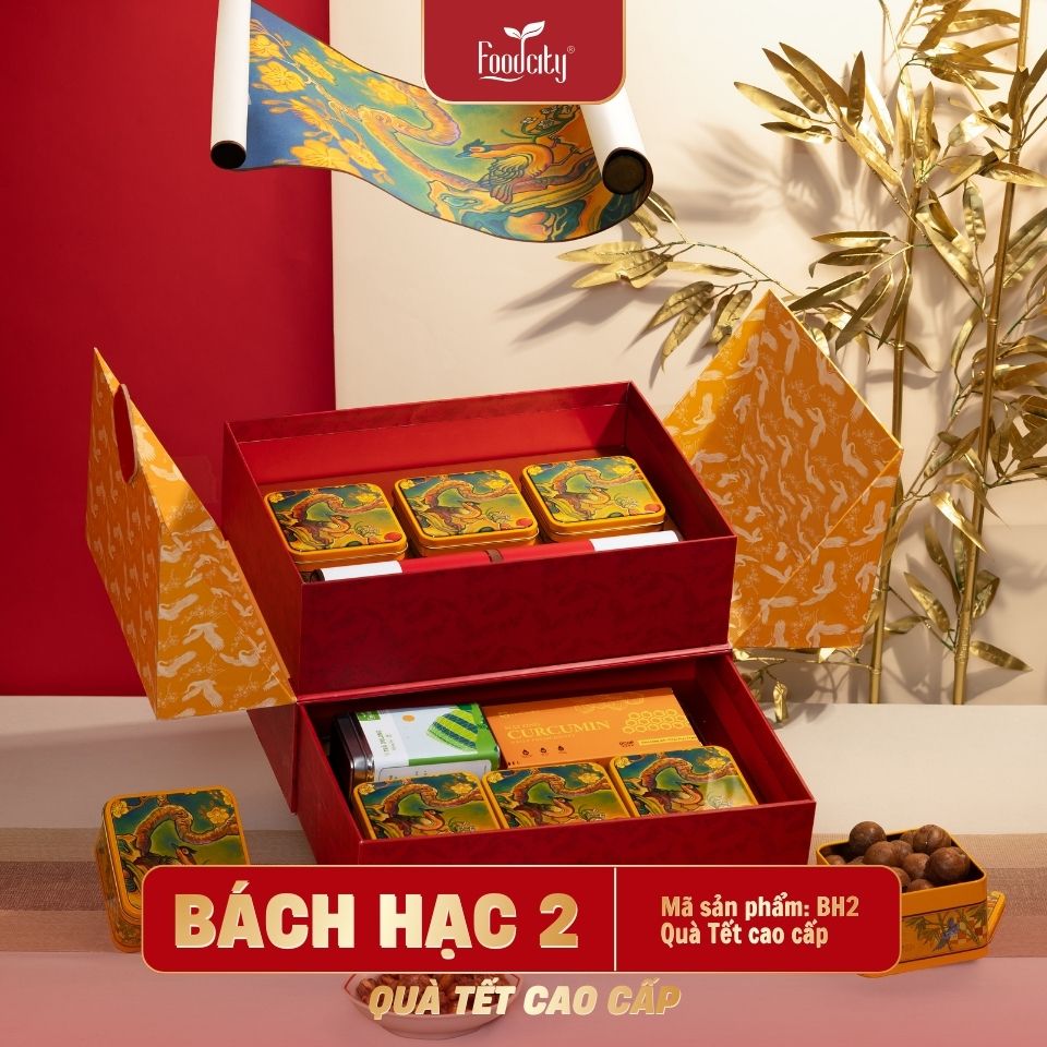 Hộp quà Tết Cao Cấp 2027 Bách Hạc 02