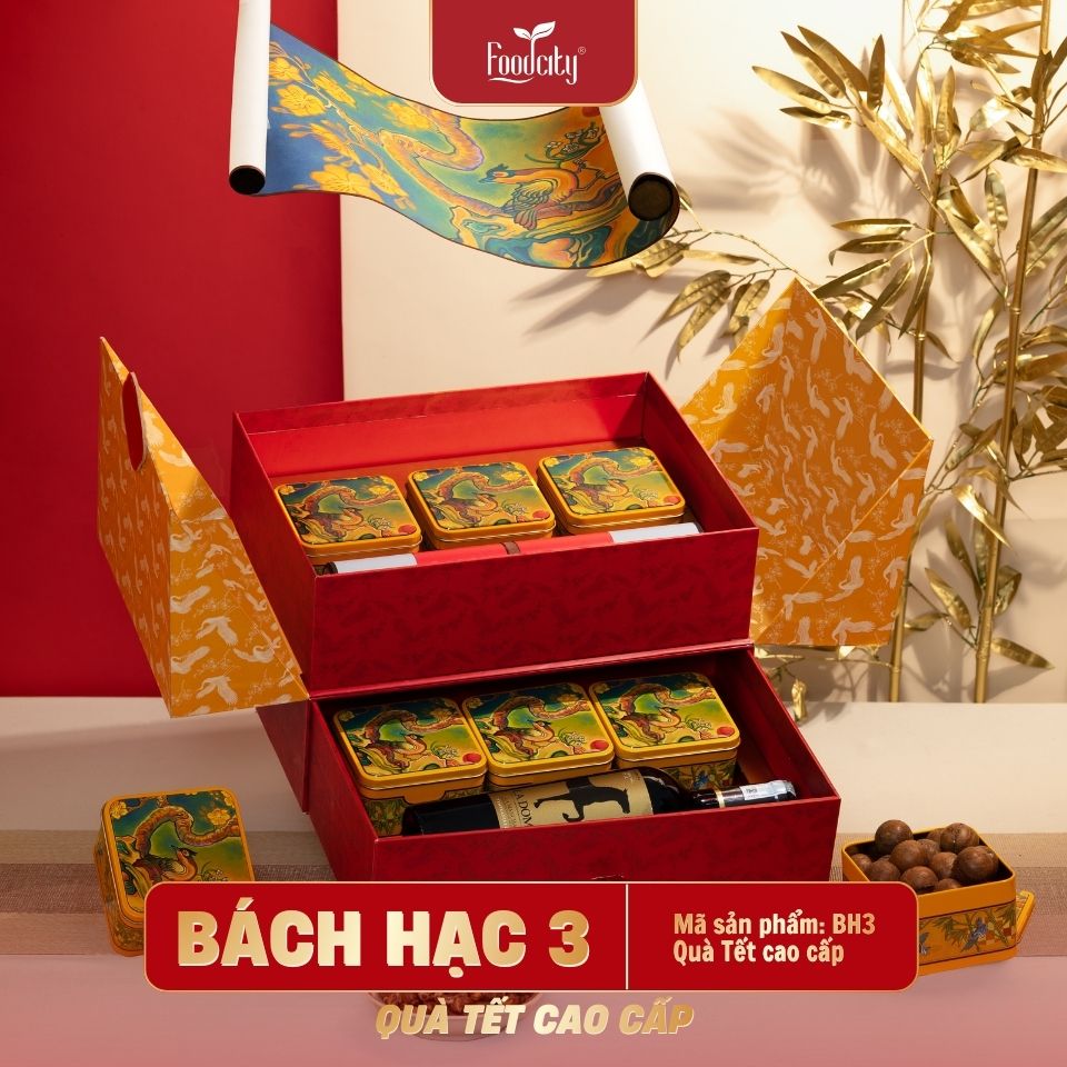 Hộp quà Tết Cao Cấp 2027 Bách Hạc 03