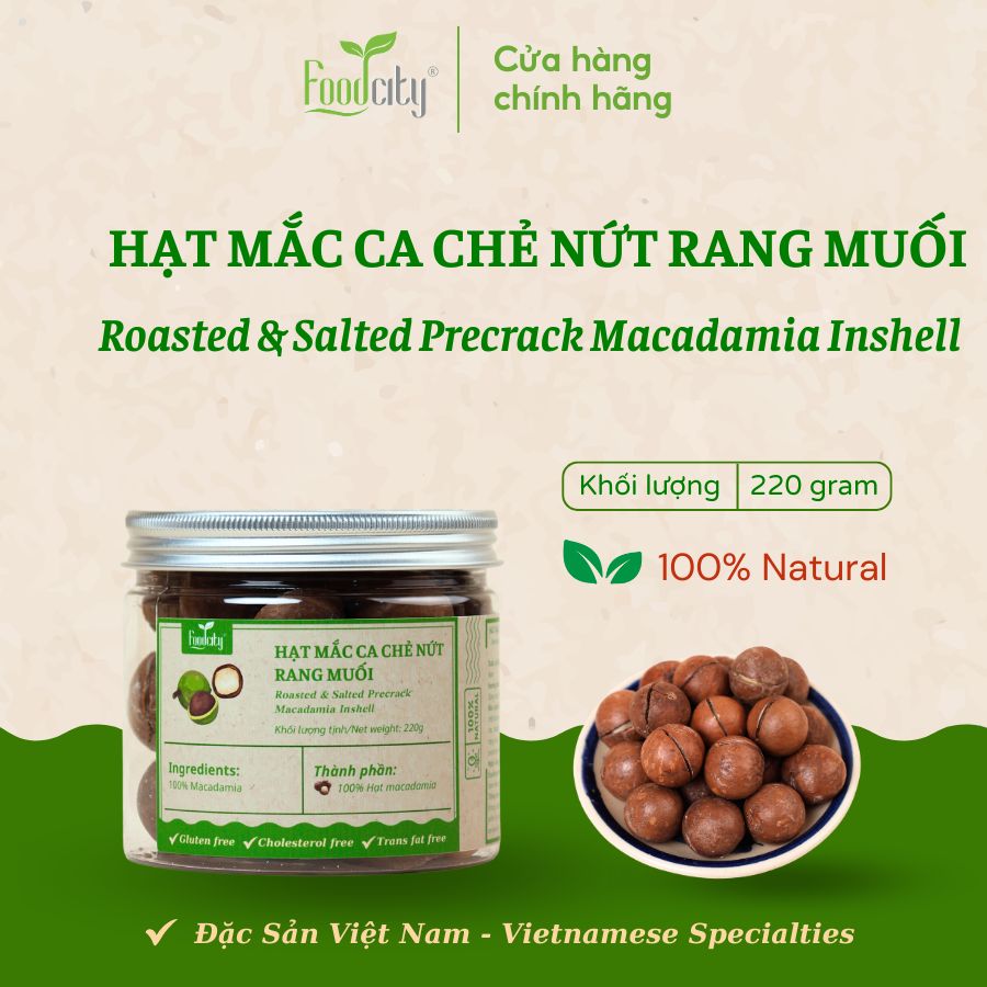 Hạt macca rang muối 220gr 