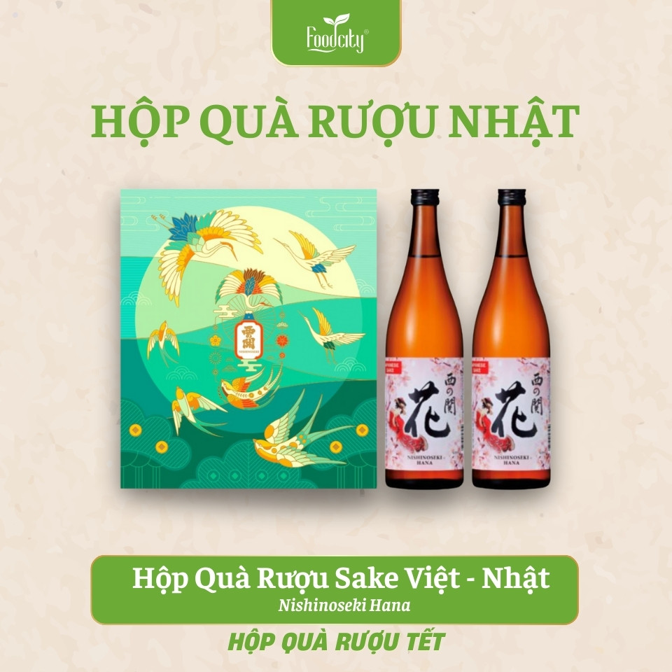 Hộp quà tết Việt Nhật Sake Nishino Seki Hana