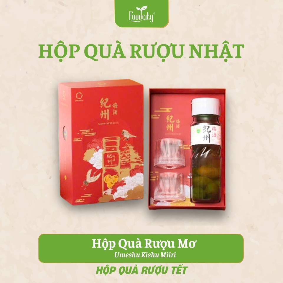 Hộp quà Miiri rượu mơ Umeshu Kishu Miiri 720ml