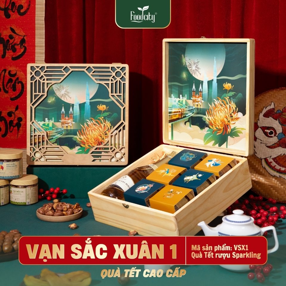 Hộp Quà Tết Cao Cấp 2027 VẠN SẮC XUÂN 1