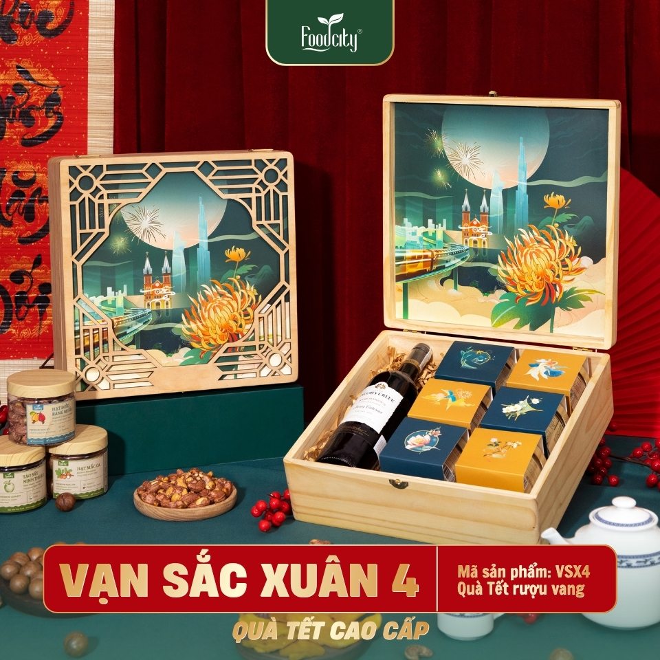 Hộp Quà Tết Cao Cấp 2027 VẠN SẮC XUÂN 4