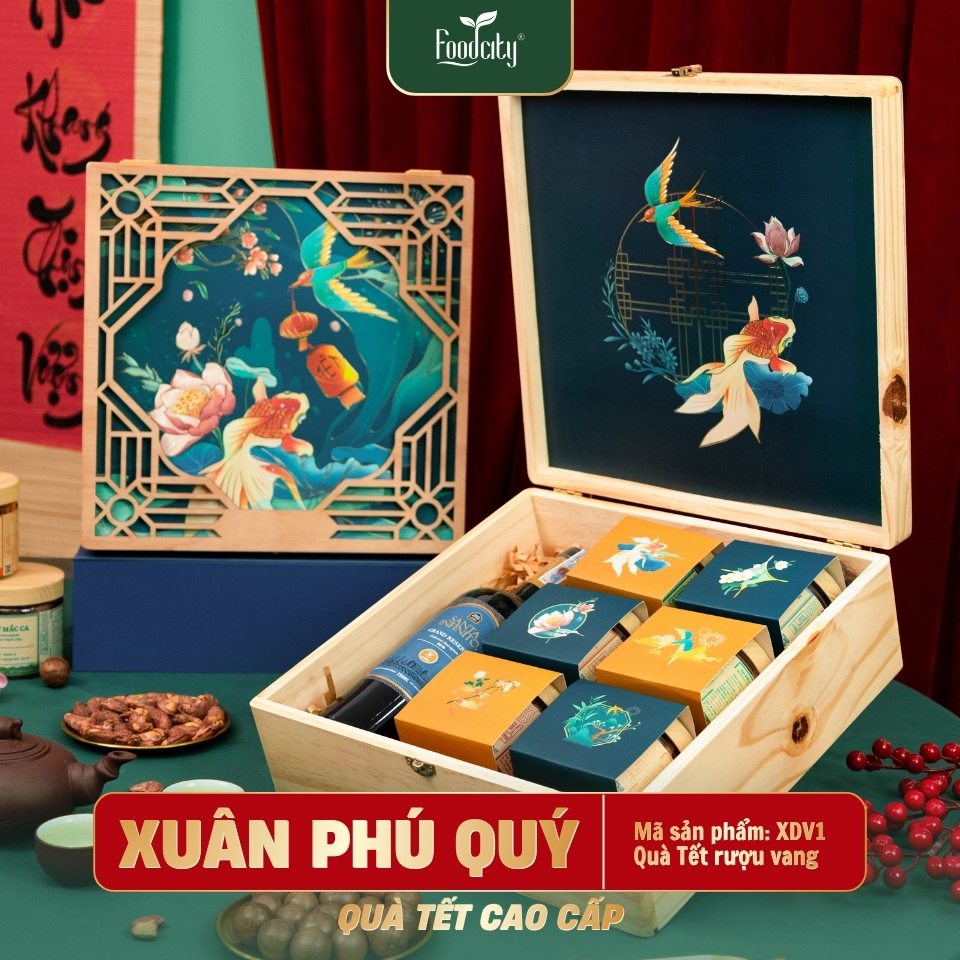 Hộp Quà Tết Cao Cấp 2027 XUÂN PHÚ QUÝ