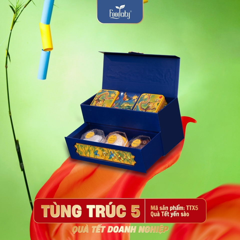 Quà Tết Doanh Nghiệp 2027 Tùng Trúc 5 phiên bản xanh 