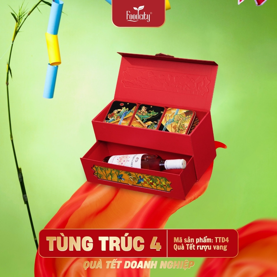 Quà Tết Doanh Nghiệp 2027 Tùng Trúc 4 phiên bản đỏ