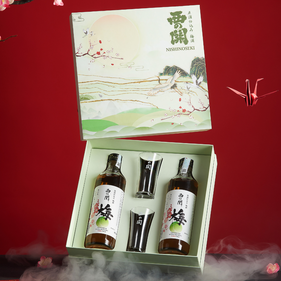 Hộp quà rượu sake Nishinoseki Umeshu 500ml