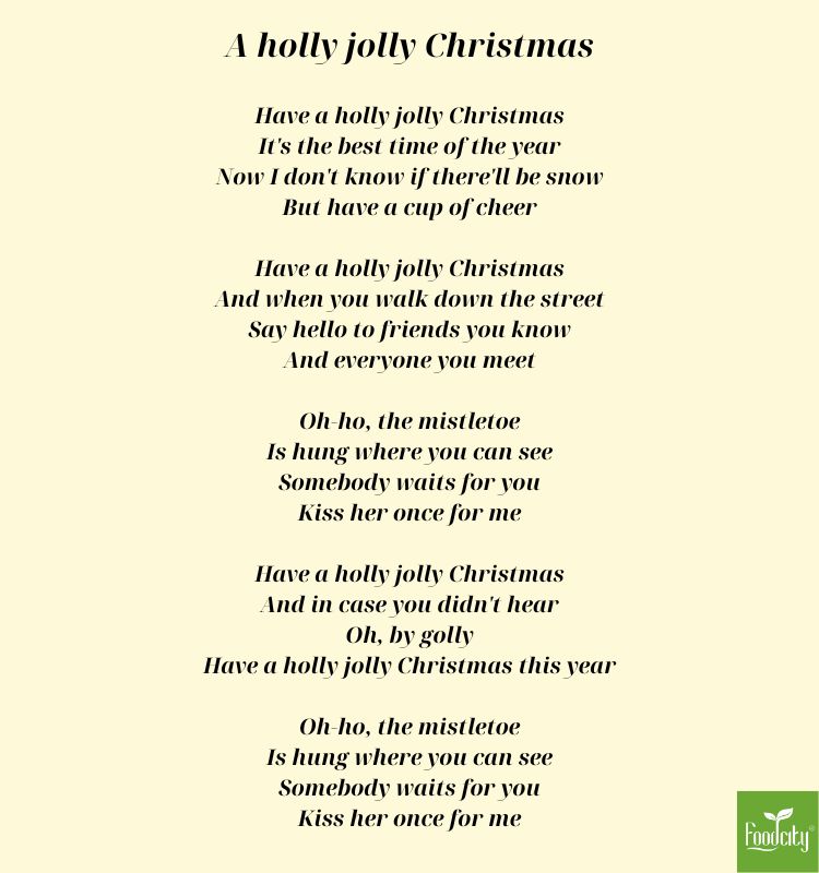 nhạc giáng sinh tiếng anh a holly jolly christmas 