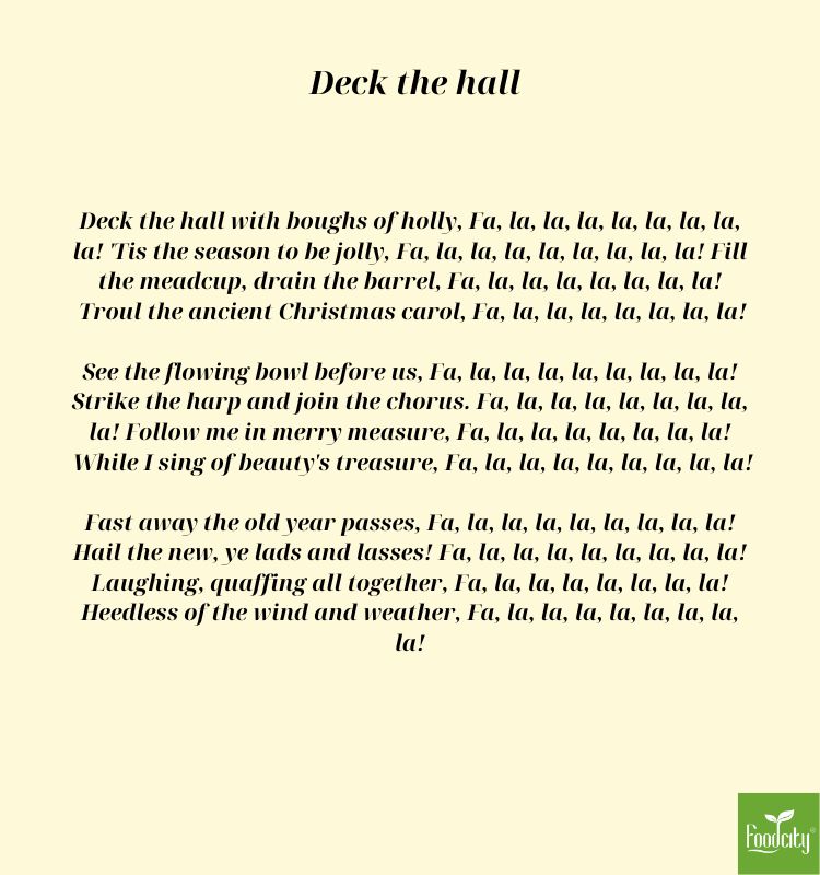 nhạc giáng sinh tiếng anh deck the hall