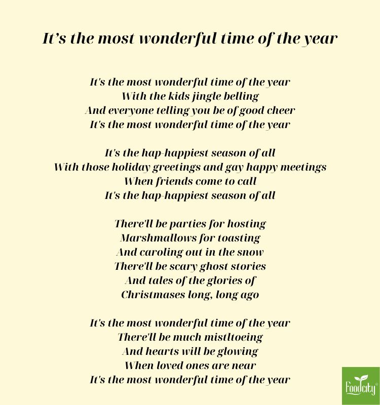 nhạc giáng sinh tiếng anh it's the most wonderful time of the year