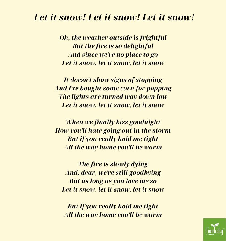 nhạc giáng sinh tiếng anh let it snow