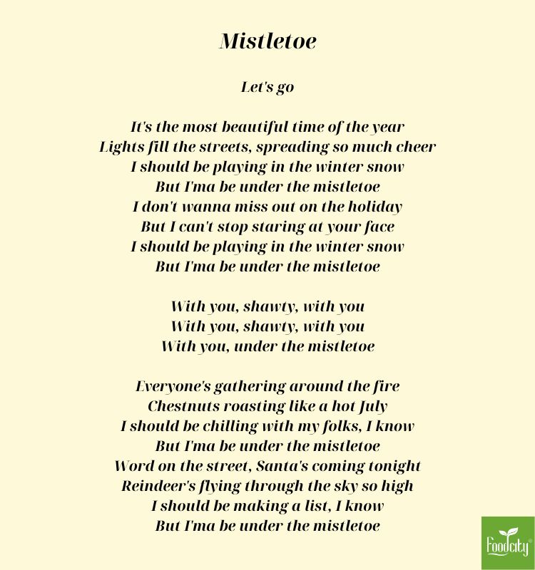 nhạc giáng sinh tiếng anh mistletoe