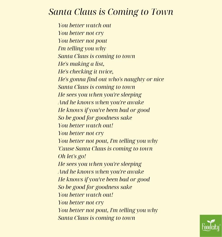 nhạc giáng sinh tiếng anh santa claus is coming to town