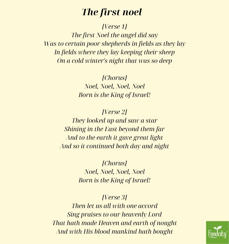 nhạc giáng sinh tiếng anh the first noel