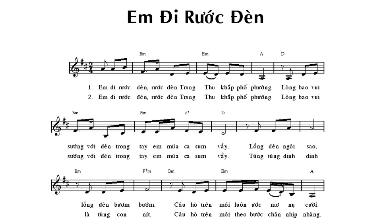 bài hát em đi rước đèn