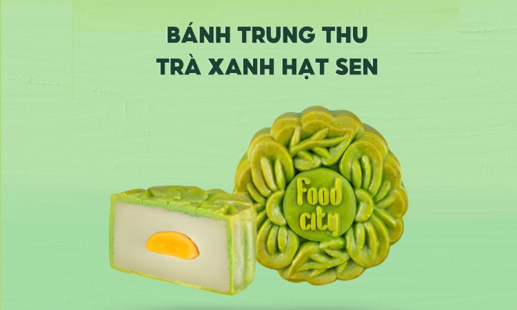 bánh trung thu trà xanh hạt sen