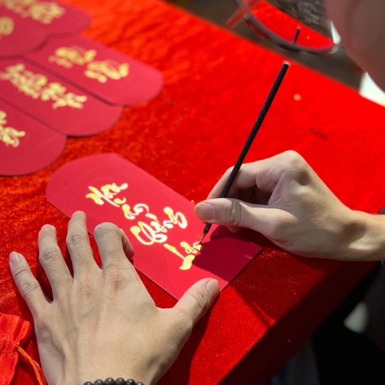 bao lì xì viết tay