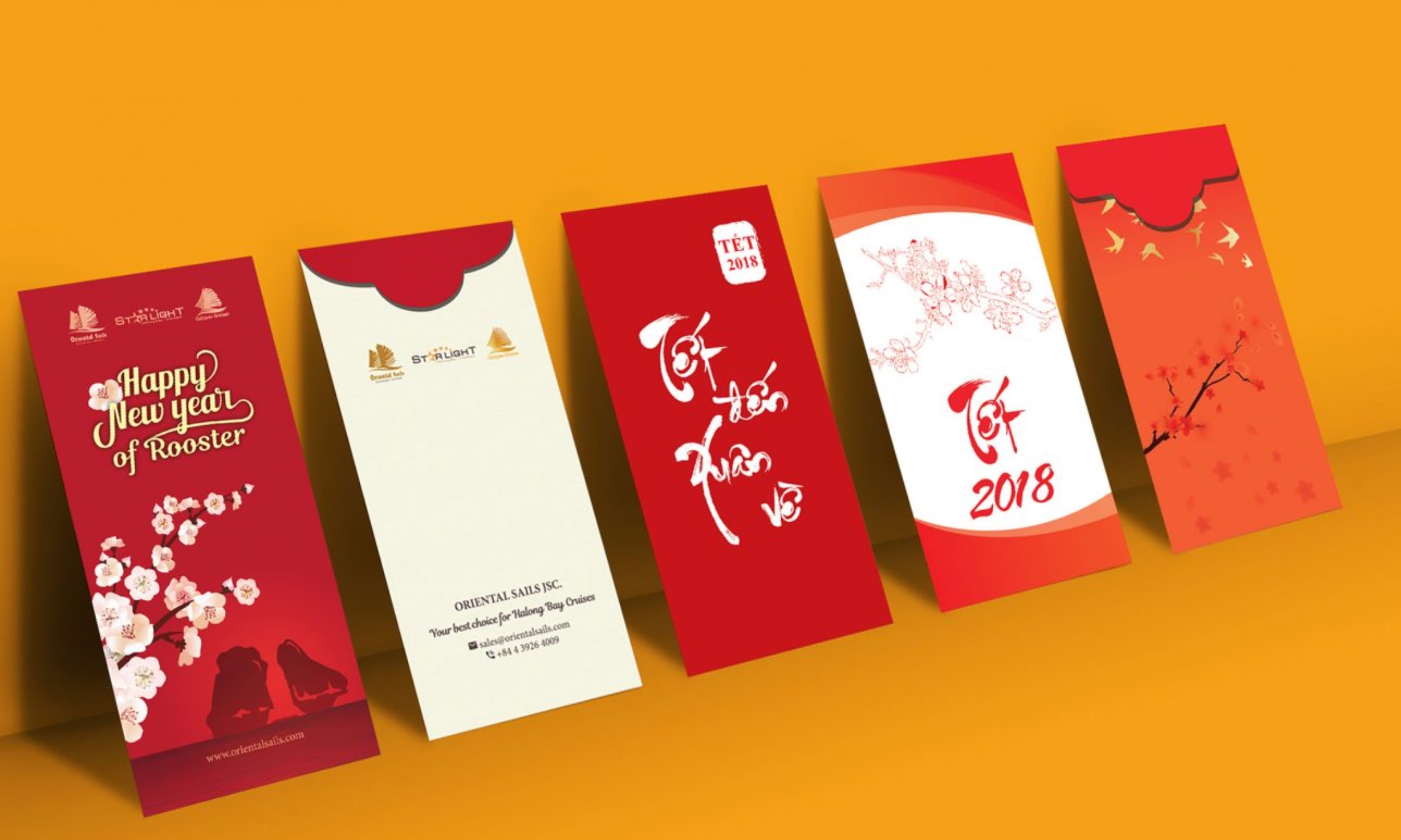 chuẩn bị các phong bao lì xì