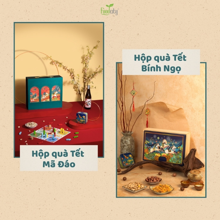 Set quà Tết 2026 gửi gắm may mắn tài lộc 
