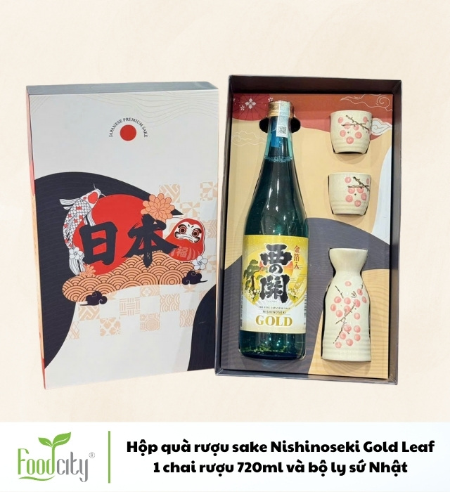 Hộp quà rượu sake vảy vàng cho mọi đối tượng người nhận