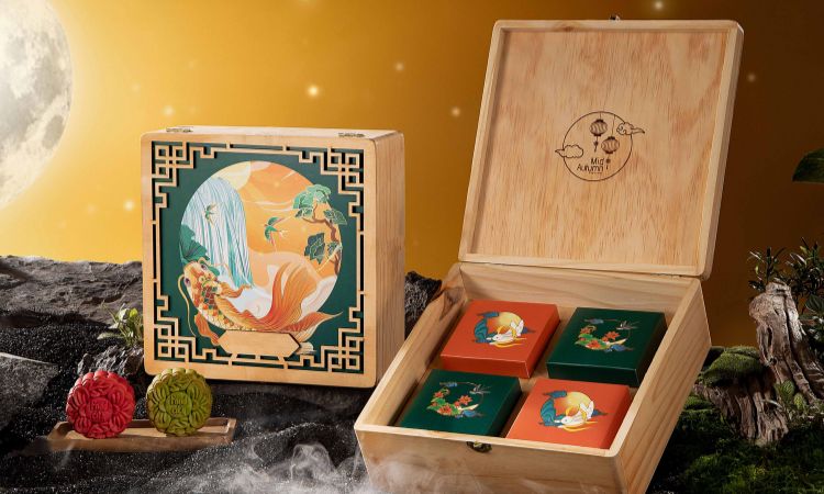 hộp quà trung thu cá chép trông trăng 2