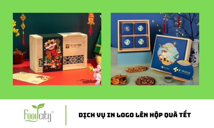 Hỗ trợ in/khắc logo lên mỗi hộp quà Tết