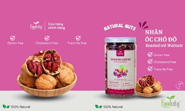 nhân óc chó đỏ foodcity