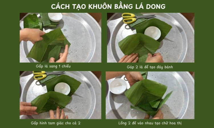tạo khuôn lá dong
