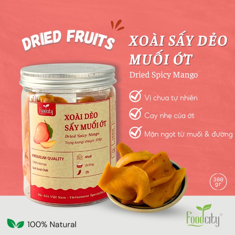 xoài sấy dẻo muối ớt