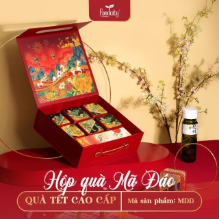 Hộp trong thiếc quà Tết cao cấp Mã Đáo phiên bản đỏ