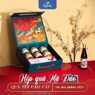 Hộp trong hũ quà Tết cao cấp Mã Đáo phiên bản xanh