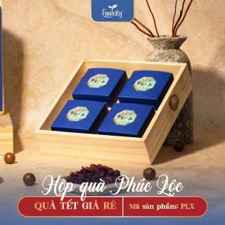 Hộp trong quà Tết giá rẻ Phúc Lộc phiên bản xanh
