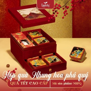 Hộp quà Tết cao cấp Nhung Hoa Phú Quý