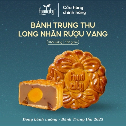 Bánh Trung thu long nhãn rượu vang (1 trứng)