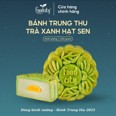 Bánh Trung thu trà xanh hạt sen (1 trứng)