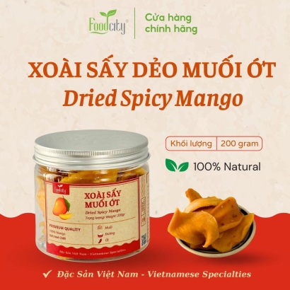 Xoài sấy dẻo muối ớt (200gr)