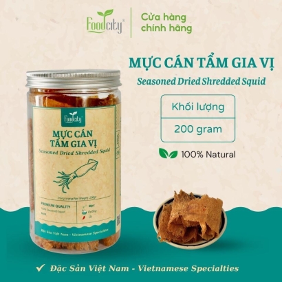 Mực cán thượng hạng tẩm gia vị (200gr) 