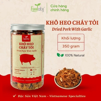 Khô heo cháy tỏi 350gr