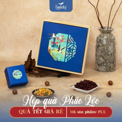 Hộp quà Phúc Lộc màu xanh (Xem thêm mã)