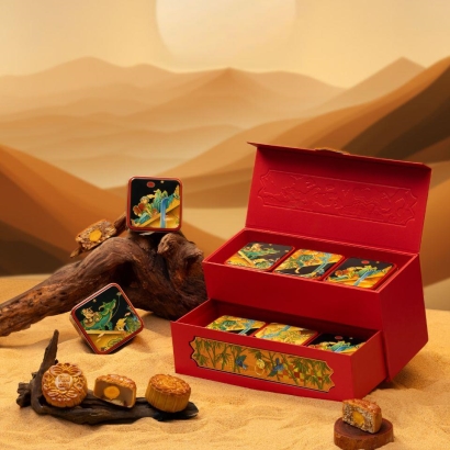 Hộp bánh trung thu TÙNG TRÚC đỏ 2