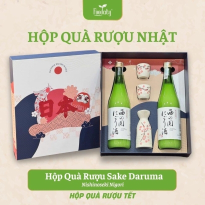 Hộp Quà Rượu Sake Daruma Nishinoseki Nigori 720ml