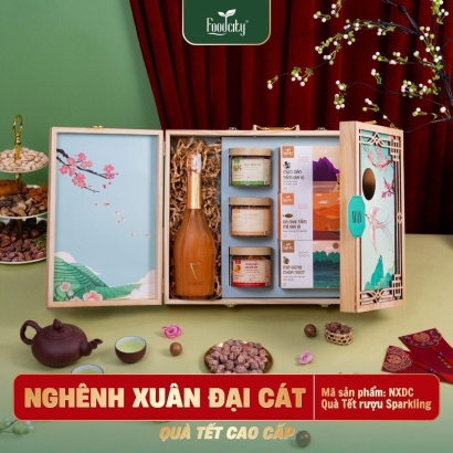 Hộp Quà Tết Cao Cấp 2027 NGHÊNH XUÂN ĐẠI CÁT