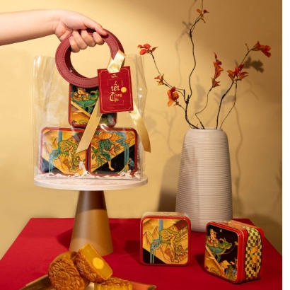 Túi quà tặng 3 bánh Bánh trung thu 2026 thương hiệu Food City Việt Nam 