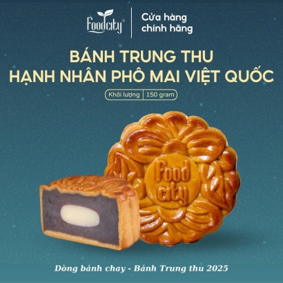 [Dòng bánh chay] Bánh trung thu Hạnh nhân phô mai Việt quất 150gr