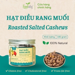 Hạt điều rang muối vỏ lụa (180gr)