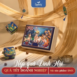 Hộp quà Tết doanh nghiệp 2027 Đinh Mùi phiên bản xanh